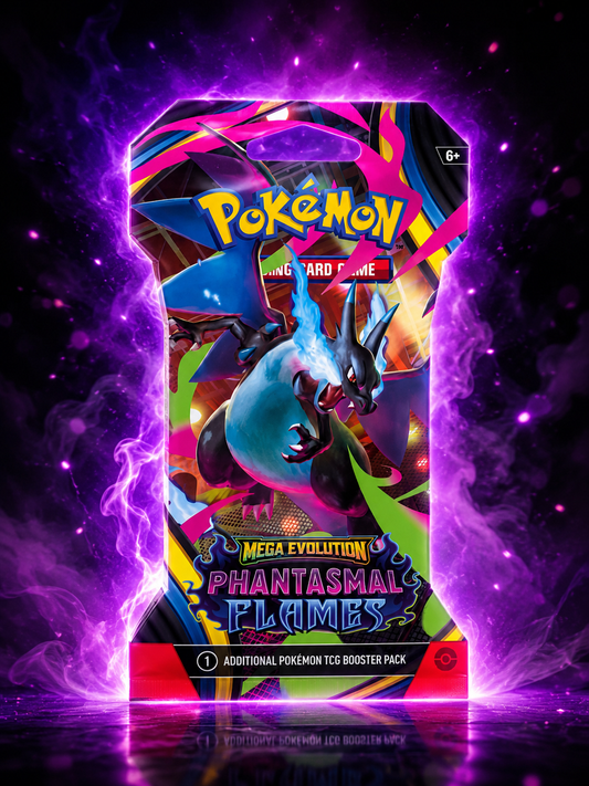 Pokémon TCG Mega Evolution Phantasmal Flames Booster Pack met Charizard artwork