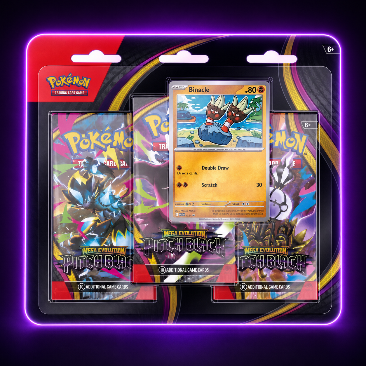 Pokémon Pitch Black 3-Pack Blister met 3 boosterpacks | TCGvanEs